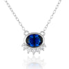 Wholesale 925 Sterling Silver Devil's Eye Necklace With Zircon Inlay Electroplated