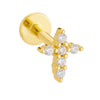 Wholesale 925 Sterling Silver Diamond Cross Cartilage Piercing Earrings For Women
