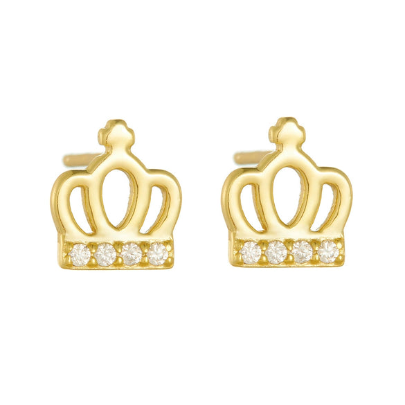 Wholesale 925 Sterling Silver Diamond Crown Earrings For Women