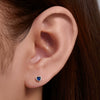 Wholesale 925 Sterling Silver Diamond Heartshaped Piercing Earrings For Women