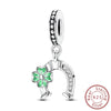 Wholesale 925 Sterling Silver Diy Accessories With Fourleaf Clover Life Tree Hummingbird Lily Orchid Beads Star Sister Pendant In Original Design With Dripping Oil Processing