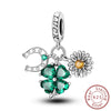 Wholesale 925 Sterling Silver Diy Accessories With Fourleaf Clover Life Tree Hummingbird Lily Orchid Beads Star Sister Pendant In Original Design With Dripping Oil Processing