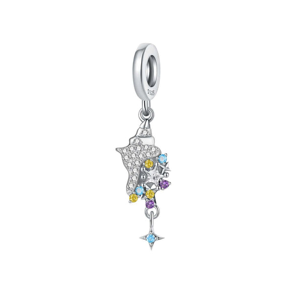 Wholesale 925 Sterling Silver Diy Accessories With Jellyfish Shell Starfish Coral Elements And Dripping Oil Design For Women