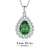 Wholesale 925 Sterling Silver Drop Shape Gem Pendant Necklace With Diamond Design For Women