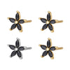Wholesale 925 Sterling Silver Earrings For Women With Petal Design And Geometric Pattern Electroplated