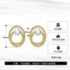 Wholesale 925 Sterling Silver Earrings Natural Simple Style Geometric Oval Baroque Pearl Electroplated For Women