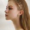 Wholesale 925 Sterling Silver Earrings Natural Simple Style Geometric Oval Baroque Pearl Electroplated For Women