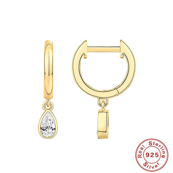 Wholesale Sterling Silver Earrings With Devil's Eye Stars Moon Water Drops Zircon Pendants And Geometric Design