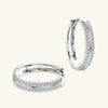 Wholesale Sterling Silver Earrings With Moissanite And Geometric Design Electroplated
