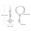 Wholesale 925 Sterling Silver Electroplated 18K Gold Sixpointed Star Earrings For Women