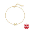 Wholesale 925 Sterling Silver Fashion Casual Butterfly Spliced Anklet With Animal Pattern For Women