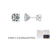 Wholesale 925 Sterling Silver Fashion Elegant Fragrant Style Geometric Fourclaw Diamond Earrings For Women