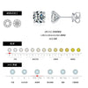 Wholesale 925 Sterling Silver Fashion Elegant Fragrant Style Geometric Fourclaw Diamond Earrings For Women