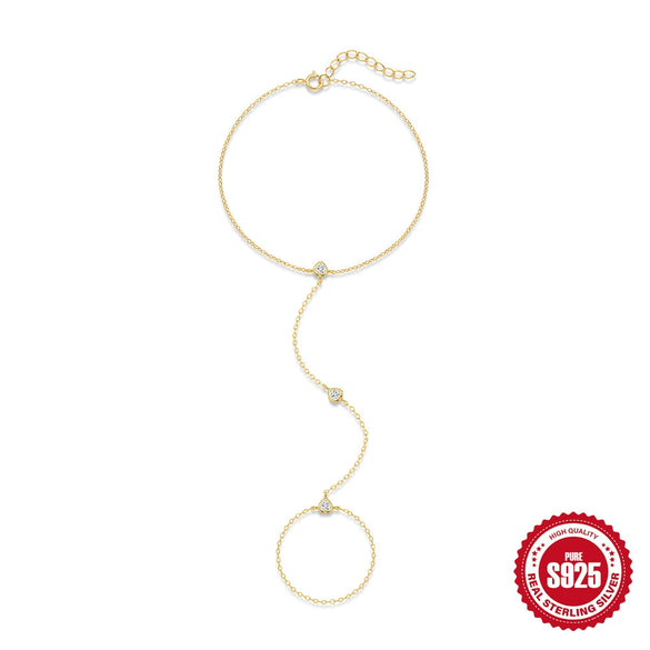 Wholesale 925 Sterling Silver Fashion Heart Pendant Bracelet With Geometric Pattern And Electroplating For Women