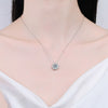 Wholesale 925 Sterling Silver Female Sunflower Moissanite Clavicle Chain Neck Chain With Pt950 Gold Electroplating
