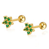 Wholesale 925 Sterling Silver Flower Earrings With Diamond Petals And Piercing Screw Design For Women
