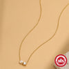 Wholesale 925 Sterling Silver Four Claw Diamond Encrusted Pearl Clavicle Necklace With Geometric Pattern And Electroplating O Chain For Women