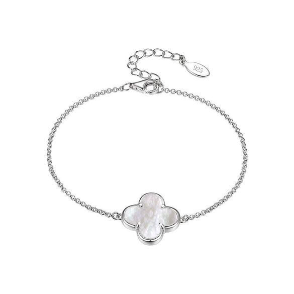 Wholesale 925 Sterling Silver Fourleaf Clover Earrings Necklace Bracelet Set For Women With Seiko Processing And Plant Flower Pattern