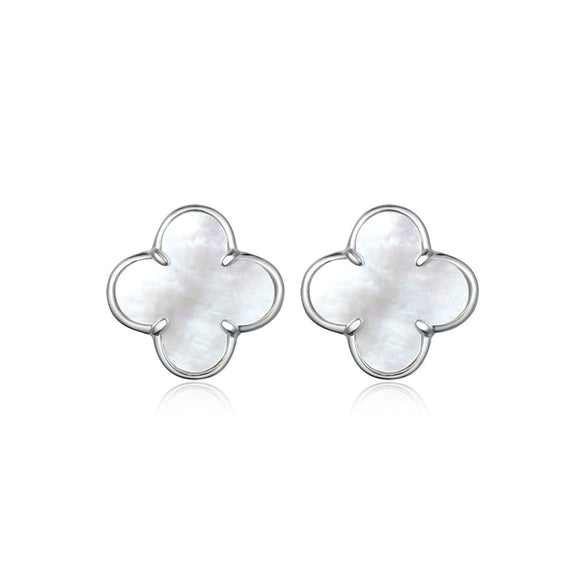 Wholesale 925 Sterling Silver Fourleaf Clover Earrings Necklace Bracelet Set For Women With Seiko Processing And Plant Flower Pattern