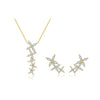 Wholesale 925 Sterling Silver Fourleaf Clover Pendant Necklace And Earrings Set For Women With Electroplating In Fashion Style