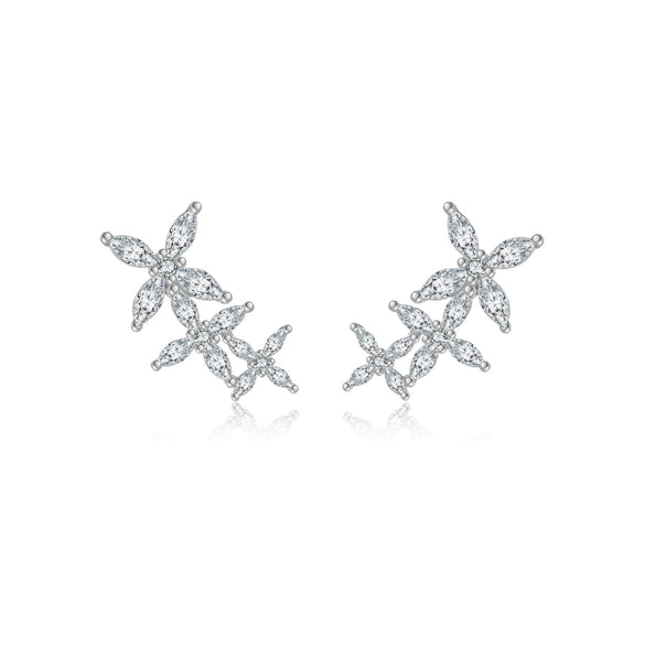 Wholesale 925 Sterling Silver Fourleaf Clover Pendant Necklace And Earrings Set For Women With Electroplating In Fashion Style