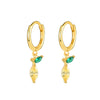 Wholesale 925 Sterling Silver Fruit Shape Earrings Set With Diamonds