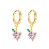 Wholesale 925 Sterling Silver Fruit Shape Earrings Set With Diamonds