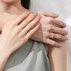 Wholesale 925 Sterling Silver Geometric Adjustable Couple Ring