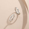 Wholesale 925 Sterling Silver Geometric Adjustable Couple Ring