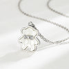 Wholesale Sterling Silver 925 Geometric Bear Shell Pendant Necklace For Women