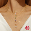 Wholesale 925 Sterling Silver Geometric Birthday Necklace For Women With Electroplating And Zircon Simple Ins Style