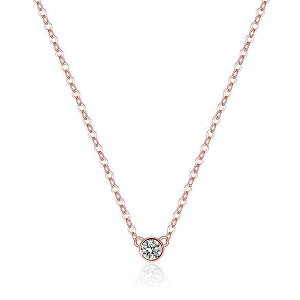 Wholesale 925 Sterling Silver Geometric Bubble Pendant Necklace With Moissanite For Women's Fashion
