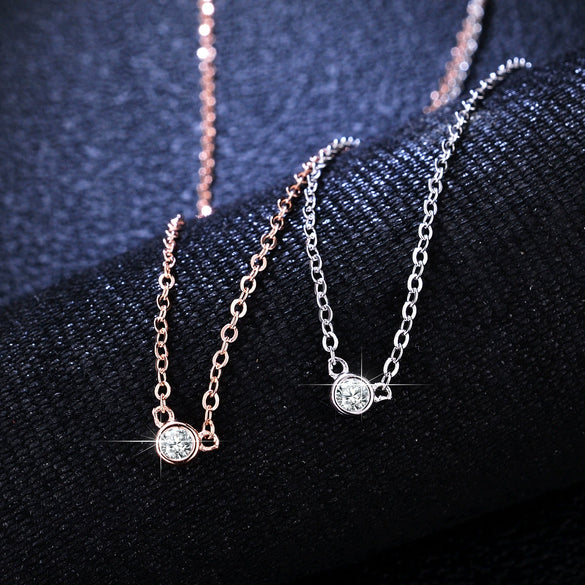 Wholesale 925 Sterling Silver Geometric Bubble Pendant Necklace With Moissanite For Women's Fashion