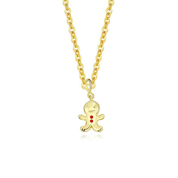 Wholesale 925 Sterling Silver Geometric Christmas Tree Niche Style Necklace With Electroplating For Women