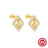 Wholesale 925 Sterling Silver Geometric Cloud Gothic Bat Earrings With Electroplating For Women
