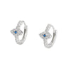 Wholesale 925 Sterling Silver Geometric Devil's Eye Earrings Set With Zircon Electroplated For Women
