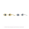 Wholesale 925 Sterling Silver Geometric Devil's Eye Microinlay Ear Studs For Women