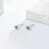 Wholesale 925 Sterling Silver Geometric Devil's Eye Microinlay Ear Studs For Women