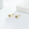 Wholesale 925 Sterling Silver Geometric Devil's Eye Microinlay Ear Studs For Women