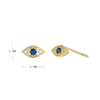 Wholesale 925 Sterling Silver Geometric Devil's Eye Microinlay Ear Studs For Women