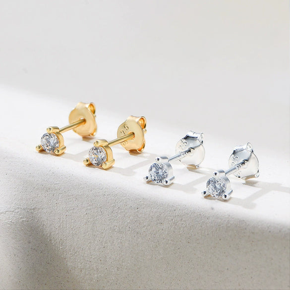 Wholesale 925 Sterling Silver Geometric Diamond Earrings For Women