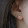 Wholesale 925 Sterling Silver Geometric Diamond Earrings