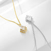 Wholesale 925 Sterling Silver Geometric Diamond Zircon Pendant Necklace For Women