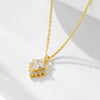 Wholesale 925 Sterling Silver Geometric Diamond Zircon Pendant Necklace For Women