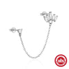 Wholesale 925 Sterling Silver Geometric Ear Stud Earrings With Tassel And Horse Eye Diamond Electroplated For Women