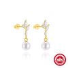 Wholesale 925 Sterling Silver Geometric Earrings Electroplated For Women
