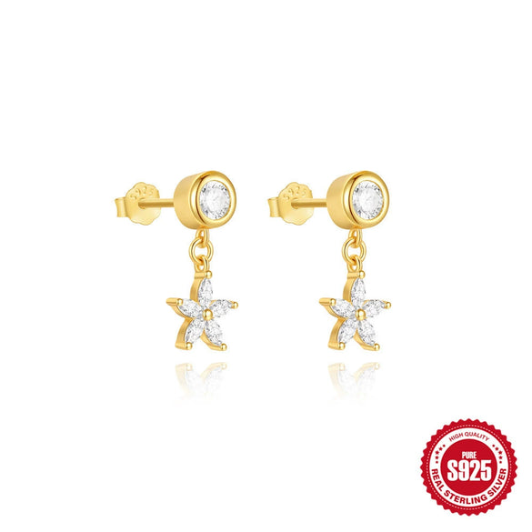 Wholesale 925 Sterling Silver Geometric Earrings Electroplated For Women