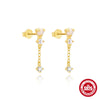 Wholesale 925 Sterling Silver Geometric Earrings Electroplated For Women