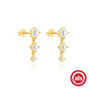 Wholesale 925 Sterling Silver Geometric Earrings Electroplated For Women