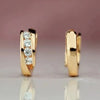 Wholesale 925 Sterling Silver Geometric Earrings Set With Diamonds 18K Gold Plated